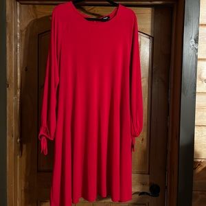 Red dress with back zipper